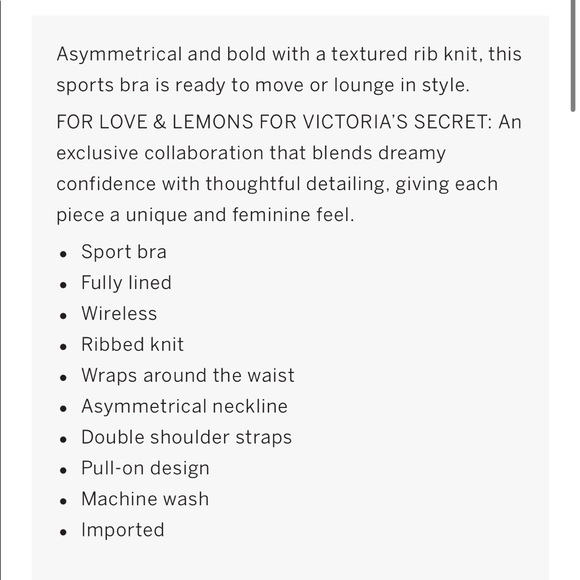 NWT For Love and Lemons Chloe Bra in Rose - Picture 3 of 6